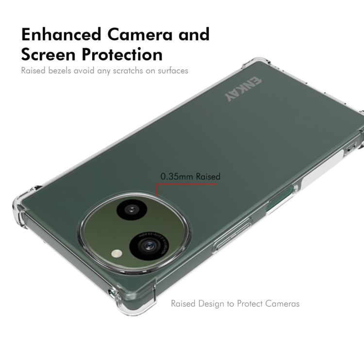 For Sharp Aquos R9 ENKAY Hat-Prince Transparent TPU Shockproof Phone Case