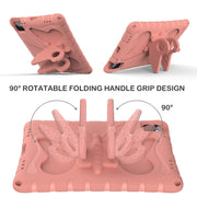 For iPad Air 11 2024 Butterfly Bracket EVA Shockproof Tablet Case(Pink Orange)