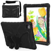 For iPad Air 11 2024 Butterfly Bracket EVA Shockproof Tablet Case(Black)