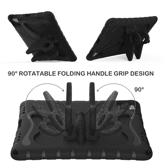 For iPad Air 11 2024 Butterfly Bracket EVA Shockproof Tablet Case(Black)