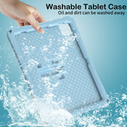 For iPad Air 11 2025 / 2024 Butterfly Bracket EVA Shockproof Tablet Case(Light Blue)