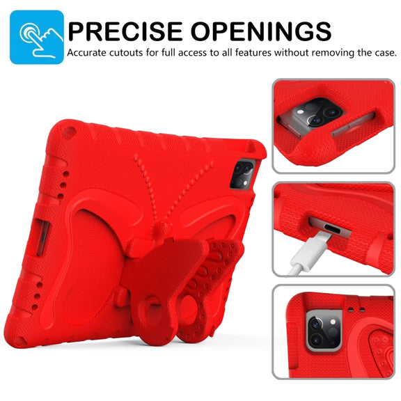 For iPad Air 11 2024 Butterfly Bracket EVA Shockproof Tablet Case(Red)