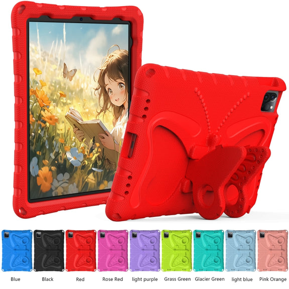 For iPad Air 11 2024 Butterfly Bracket EVA Shockproof Tablet Case(Red)