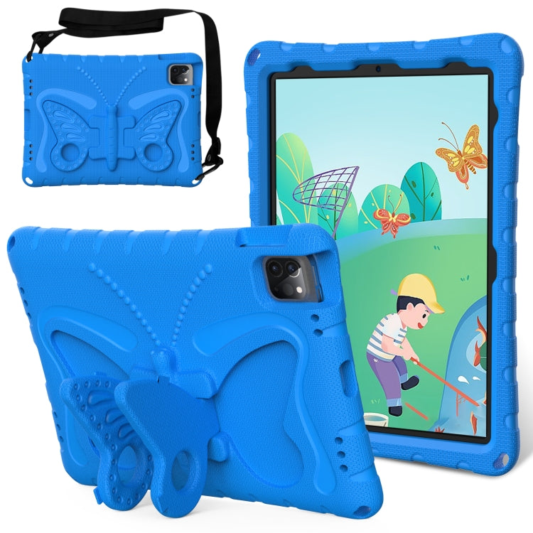 For iPad Air 11 2024 Butterfly Bracket EVA Shockproof Tablet Case(Blue)