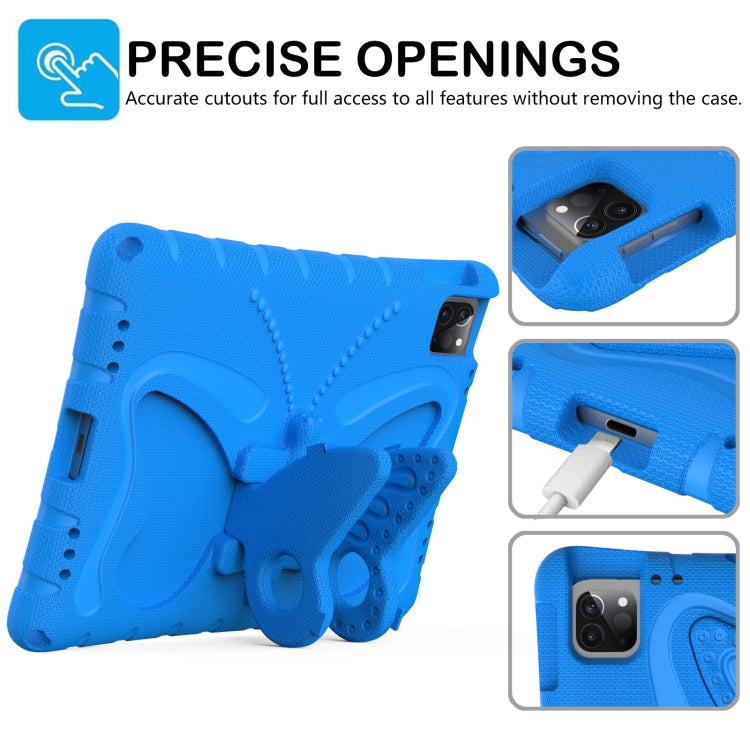 For iPad Air 11 2024 Butterfly Bracket EVA Shockproof Tablet Case(Blue)
