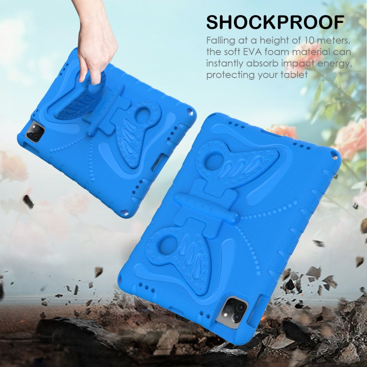 For iPad Air 11 2024 Butterfly Bracket EVA Shockproof Tablet Case(Blue)