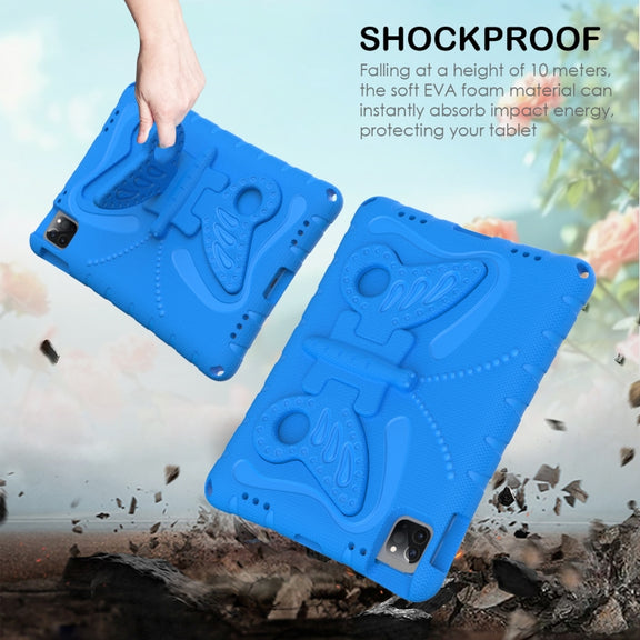 For iPad Air 11 2024 Butterfly Bracket EVA Shockproof Tablet Case(Blue)