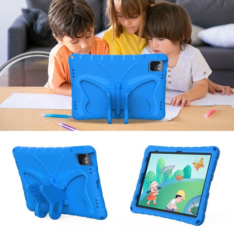 For iPad Air 11 2024 Butterfly Bracket EVA Shockproof Tablet Case(Blue)