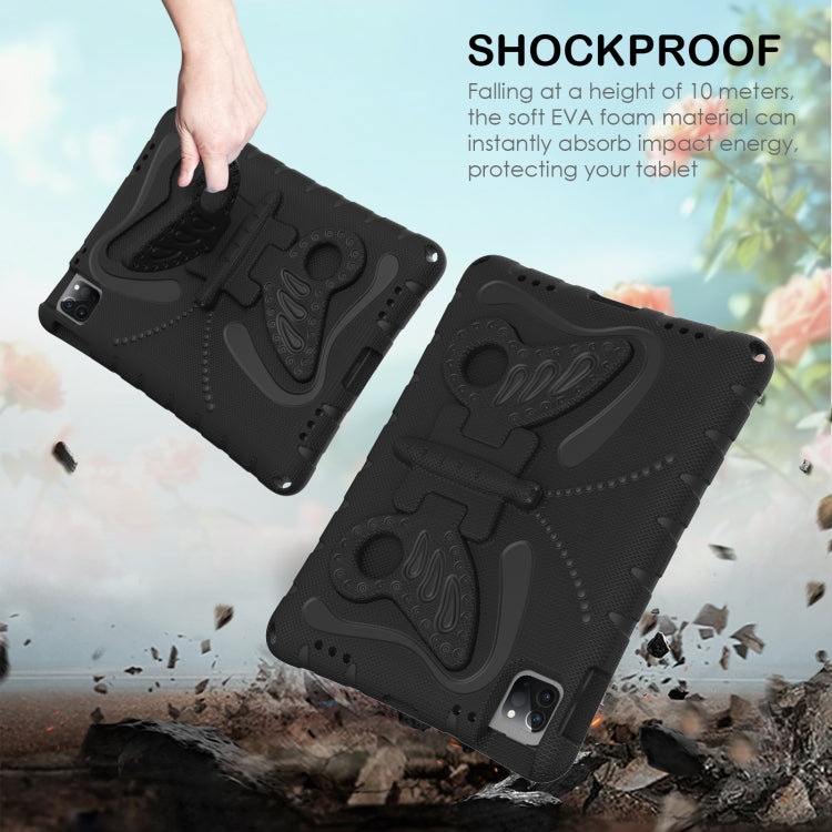 For iPad Pro 11 2024 Butterfly Bracket EVA Shockproof Tablet Case(Black)