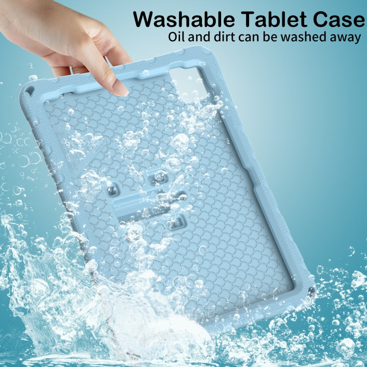 For iPad Pro 11 2024 Butterfly Bracket EVA Shockproof Tablet Case(Light Blue)