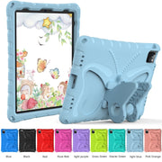 For iPad Pro 11 2024 Butterfly Bracket EVA Shockproof Tablet Case(Light Blue)