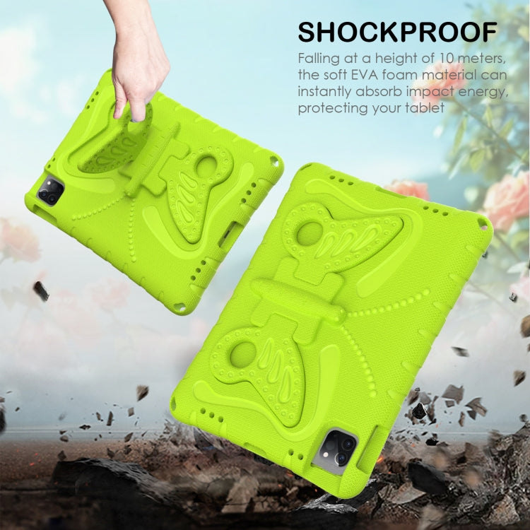 For iPad Pro 11 2024 Butterfly Bracket EVA Shockproof Tablet Case(Grass Green)