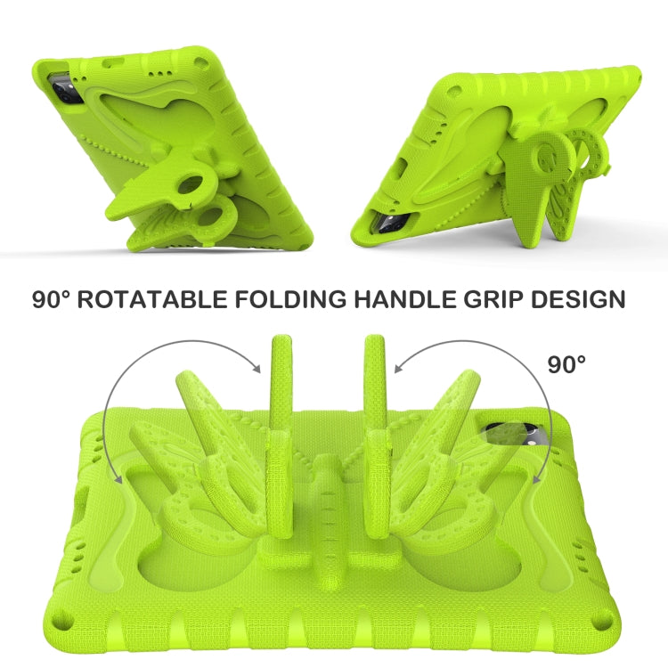 For iPad Pro 11 2024 Butterfly Bracket EVA Shockproof Tablet Case(Grass Green)