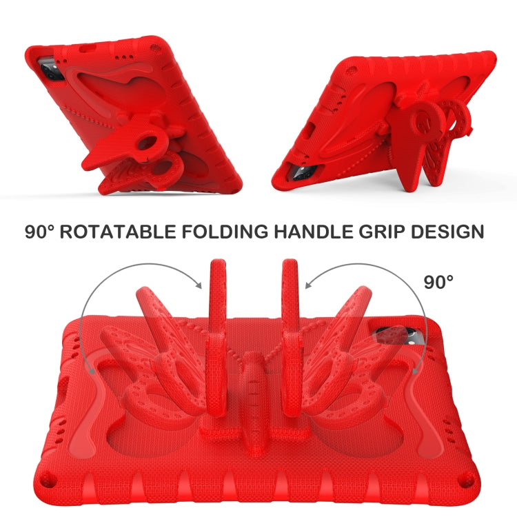 For iPad Pro 11 2024 Butterfly Bracket EVA Shockproof Tablet Case(Red)