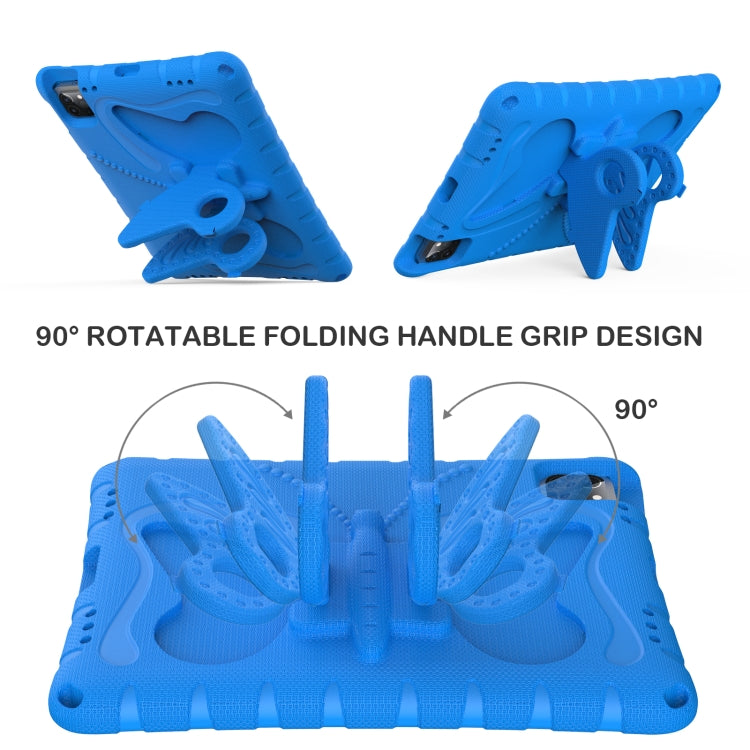 For iPad Pro 11 2024 Butterfly Bracket EVA Shockproof Tablet Case(Blue)