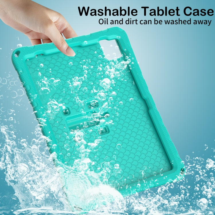 For iPad Pro 11 2024 Butterfly Bracket EVA Shockproof Tablet Case(Mint Green)