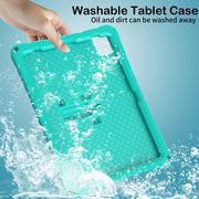 For iPad Pro 11 2024 Butterfly Bracket EVA Shockproof Tablet Case(Mint Green)