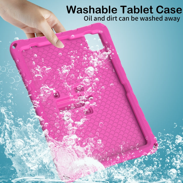 For iPad Pro 11 2024 Butterfly Bracket EVA Shockproof Tablet Case(Rose Red)