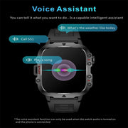 QX11 1.96 inch Color Screen Smart Watch Silicone Strap Support Bluetooth Call(Khaki)