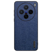 For vivo X200 Tree Bark Leather Shockproof Phone Case(Blue)