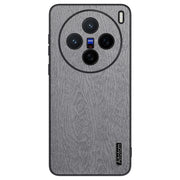 For vivo X200 Tree Bark Leather Shockproof Phone Case(Grey)
