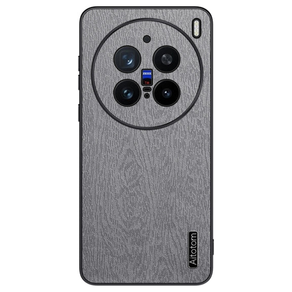 For vivo X200 Pro mini Tree Bark Leather Shockproof Phone Case(Grey)