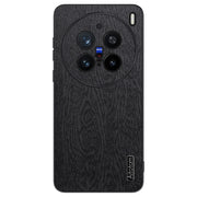 For vivo X200 Pro mini Tree Bark Leather Shockproof Phone Case(Black)