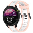 For Garmin Forerunner 255 22mm Two Color Textured Silicone Watch Band(White+Pink) - Watch Bands by PMC TechLife | Online Shopping South Africa | PMC TechLife