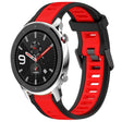 For Amazfit GTR 4 Pro 22mm Two-Color Textured Silicone Watch Band(Red+Black) - Watch Bands by PMC TechLife | Online Shopping South Africa | PMC TechLife