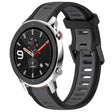 For Amazfit GTR 4 Pro 22mm Two-Color Textured Silicone Watch Band(Grey+Black) - Watch Bands by PMC TechLife | Online Shopping South Africa | PMC TechLife