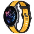 For Amazfit GTR 3 Pro 22mm Two-Color Textured Silicone Watch Band(Yellow+Black) - Watch Bands by PMC TechLife | Online Shopping South Africa | PMC TechLife