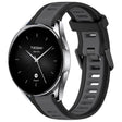 For Xiaomi Watch S2 22mm Two Color Textured Silicone Watch Band(Grey+Black) - Watch Bands by PMC TechLife | Online Shopping South Africa | PMC TechLife