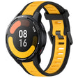 For Xiaomi Watch S1 Active 22mm Two Color Textured Silicone Watch Band(Yellow+Black) - free shipping - PMC TechLife - Order now!