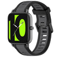 For Xiaomi Haylou RS4 LS12 22mm Two Color Textured Silicone Watch Band(Grey+Black) - Watch Bands by PMC TechLife | Online Shopping South Africa | PMC TechLife