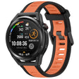 For Huawei Watch GT Runner 22mm Two Color Textured Silicone Watch Band(Orange+Black) - Watch Bands by PMC TechLife | Online Shopping South Africa | PMC TechLife