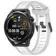 For Huawei Watch GT Runner 22mm Two Color Textured Silicone Watch Band(White+Grey) - Watch Bands by PMC TechLife | Online Shopping South Africa | PMC TechLife