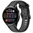 For Huawei Watch 3 22mm Two Color Textured Silicone Watch Band(Grey+Black) - Watch Bands by PMC TechLife | Online Shopping South Africa | PMC TechLife