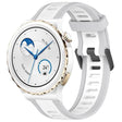 For Huawei Watch GT3 Pro 43mm 20mm Two Color Textured Silicone Watch Band(White+Grey) - Watch Bands by PMC TechLife | Online Shopping South Africa | PMC TechLife