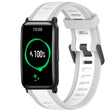 For Honor Watch ES 20mm Two Color Textured Silicone Watch Band(White+Grey) - Watch Bands by PMC TechLife | Online Shopping South Africa | PMC TechLife
