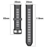 For Honor MagicWatch2 42mm 20mm Two Color Textured Silicone Watch Band(Teal)