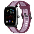 For Amazfit GTS 4 Mini 20mm Two-Color Textured Silicone Watch Band(Purple) - Watch Bands by PMC TechLife | Online Shopping South Africa | PMC TechLife