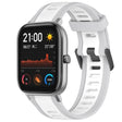For Amazfit GTS 20mm Two-Color Textured Silicone Watch Band(White+Grey) - free shipping - PMC TechLife - Order now!