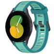 For Samsung Galaxy Watch 5  44mm 20mm Two Color Textured Silicone Watch Band(Teal) - Watch Bands by PMC TechLife | Online Shopping South Africa | PMC TechLife