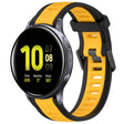 For Samsung Galaxy Watch Active 2 40mm 20mm Two Color Textured Silicone Watch Band(Yellow+Black) - Watch Bands by PMC TechLife | Online Shopping South Africa | PMC TechLife