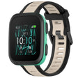 For Garmin Bounce 20mm Two Color Textured Silicone Watch Band(Starlight + Black) - Watch Bands by PMC TechLife | Online Shopping South Africa | PMC TechLife