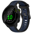 For Garmin Forerunner 158 20mm Two Color Textured Silicone Watch Band(Midnight Blue+Black) - Watch Bands by PMC TechLife | Online Shopping South Africa | PMC TechLife