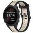 For Garmin Forerunner 245 / 245 Music 20mm Two Color Textured Silicone Watch Band(Starlight + Black) - Watch Bands by PMC TechLife | Online Shopping South Africa | PMC TechLife