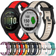 For Garmin Forerunner 55 20mm Two Color Textured Silicone Watch Band(Teal)