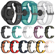For Garmin Forerunner Sq2 / Sq2 Music 20mm Two Color Textured Silicone Watch Band(White+Grey)