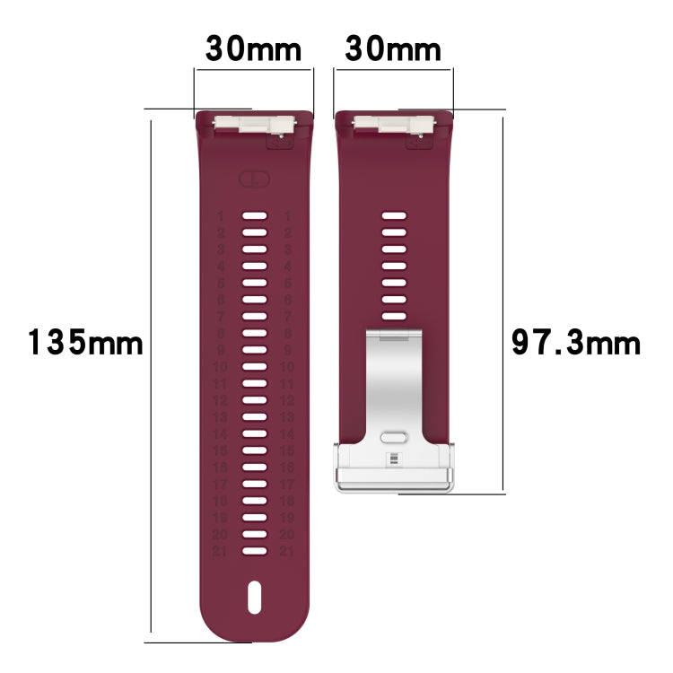 For Huawei Watch D Blood Pressure Watch Silicone Watch Band(Wine Red)